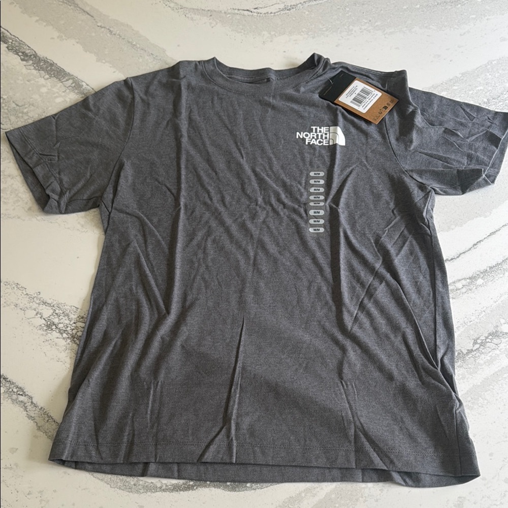 The North Face Gray Short Sleeve Tee with Classic Crew Neck